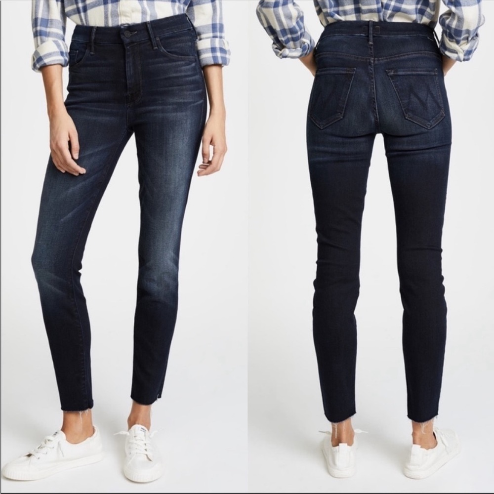 Mother High Waisted looker ankle fray in night owl Size 30
